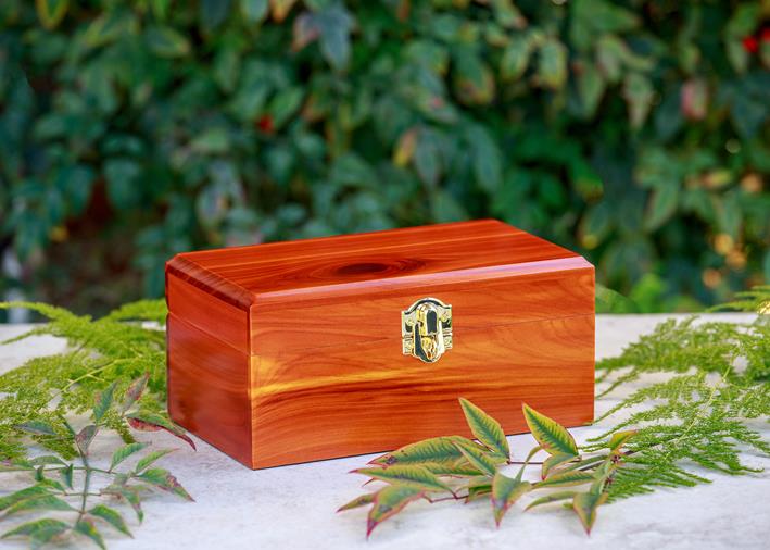 one aromatic cedar chest urn