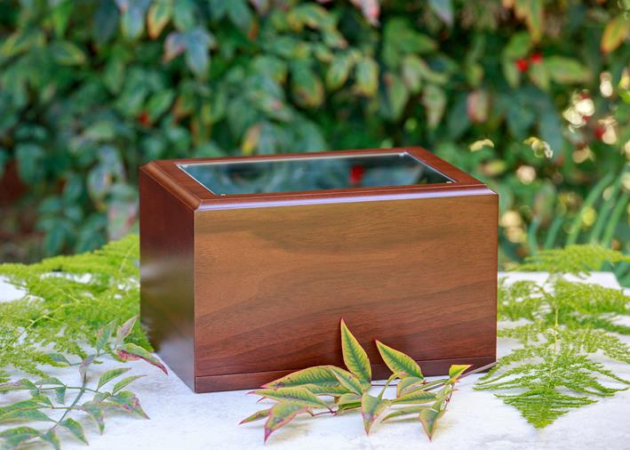 one walnut photo urn