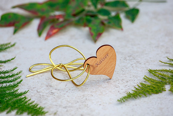 wooden heart keepsake