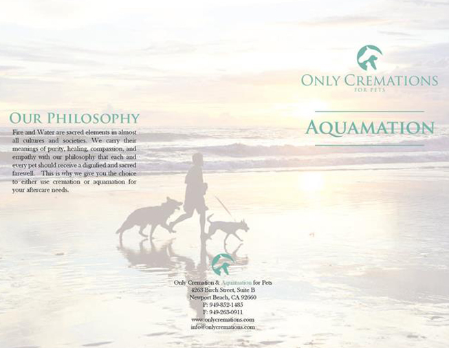 page from brochure describing only cremation's philosophy